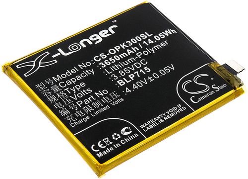 Batteri til Oppo BLP715 3650 mAh