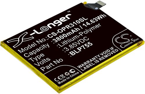 Batteri til Oppo BLP755 3800 mAh