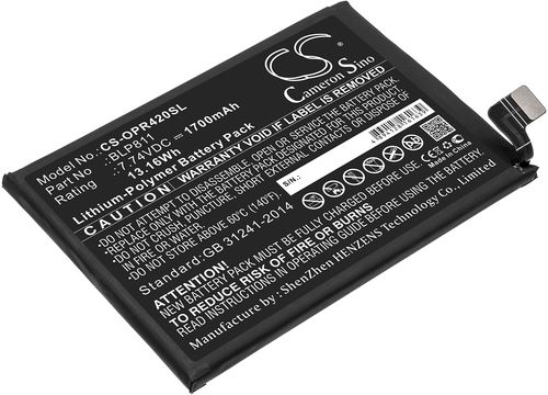 Batteri til Oppo BLP811 1700 mAh