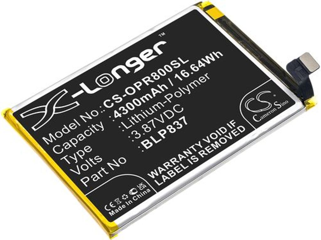 Batteri til Oppo BLP837 4300 mAh