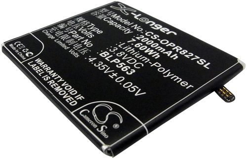 Batteri til Oppo BLP563 2000 mAh