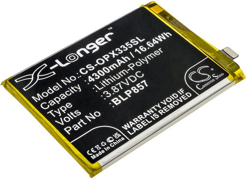 Batteri til Oppo BLP857 4300 mAh