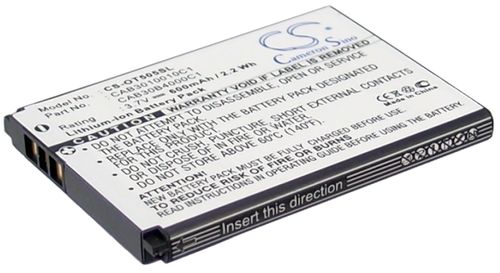 Batteri til Alcatel CAB3010010C1,CAB30B4000C1,CAB20G0000C1,CAB30M0000C1,B-U9X 600 mAh