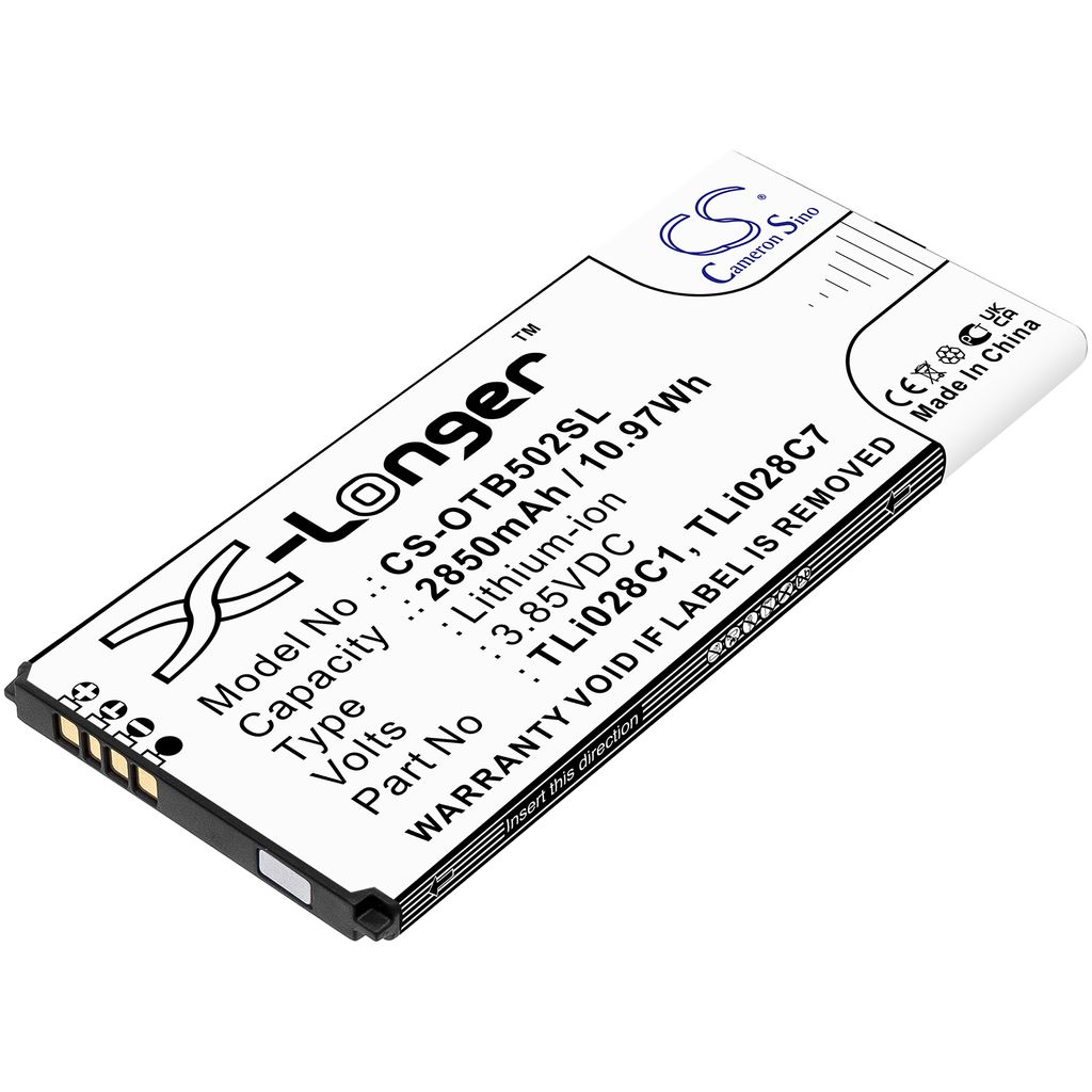 Batteri til Alcatel TLi028C1,TLi028C7,TLi028D7 2850 mAh
