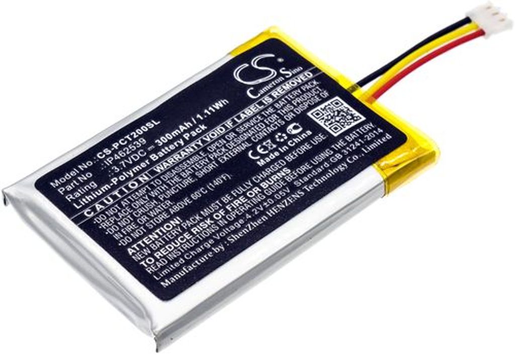 Batteri til Phonak IP462539 300 mAh
