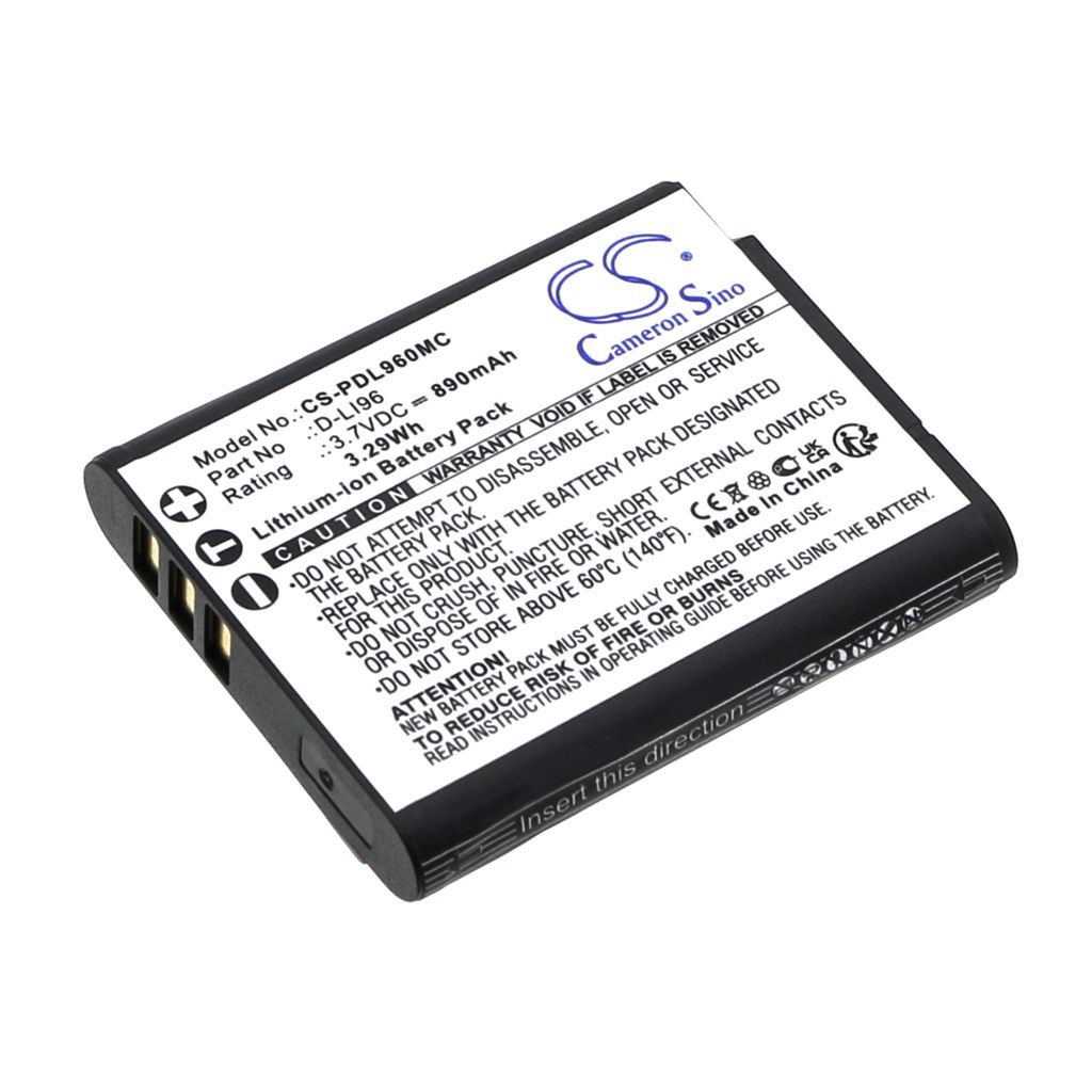 Batteri til Pentax D-LI96 (890mAh)