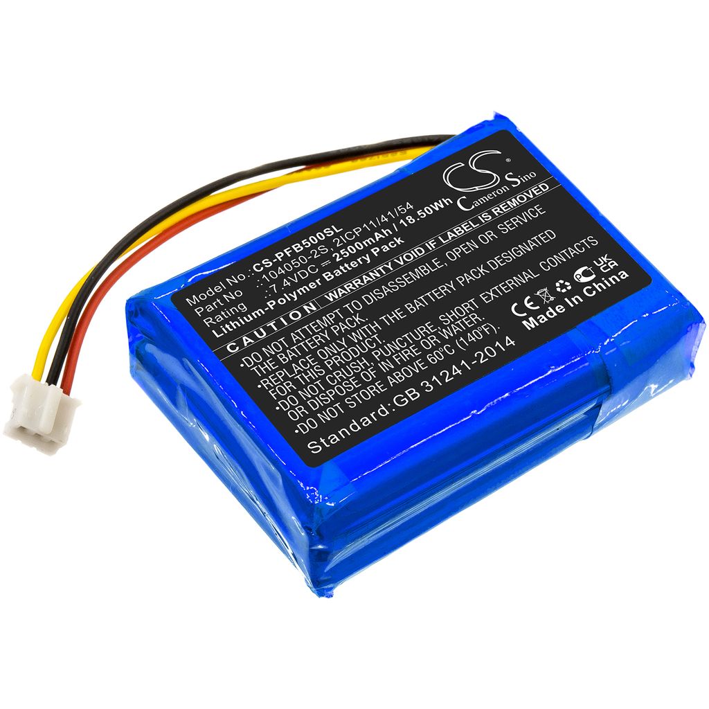 Batteri til Philips 104050-2S,2ICP11/41/54 2500 mAh