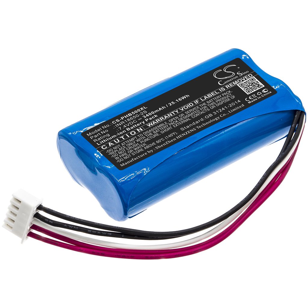 Batteri til Philips INR18650-2S 3400 mAh