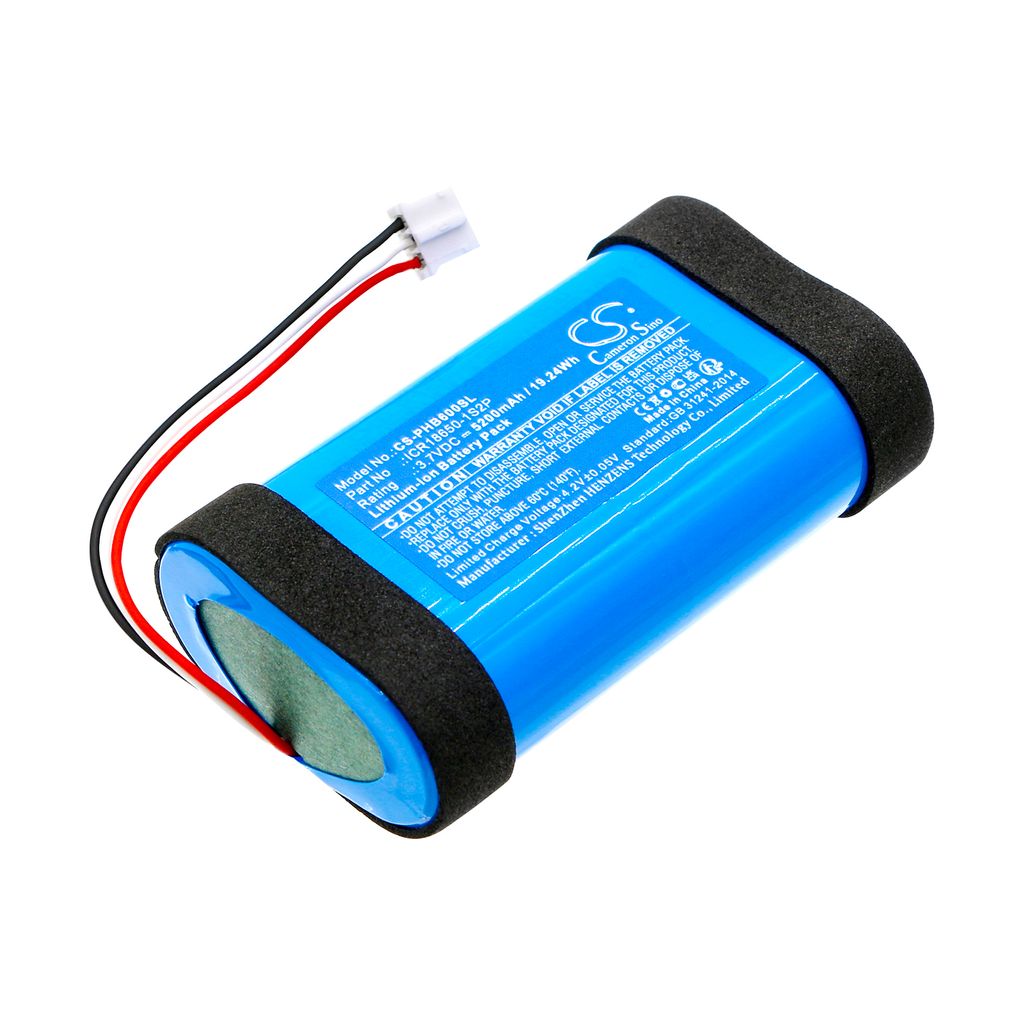 Batteri til Philips ICR18650-1S2P 5200 mAh
