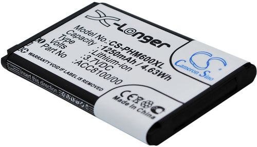 Batteri til Philips ACC8100,ACC8100/00,8403 810 00011 1250 mAh