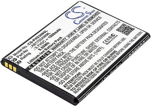 Batteri til Philips AB1700AWML 1500 mAh
