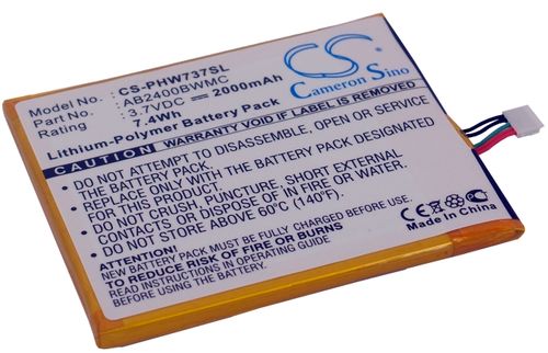 Batteri til Philips AB2400BWMC 2000 mAh