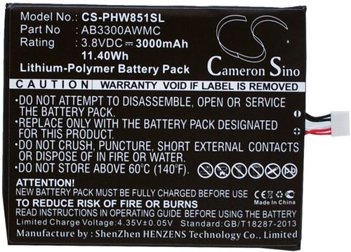 Batteri til Philips AB3300AWMC 3000 mAh