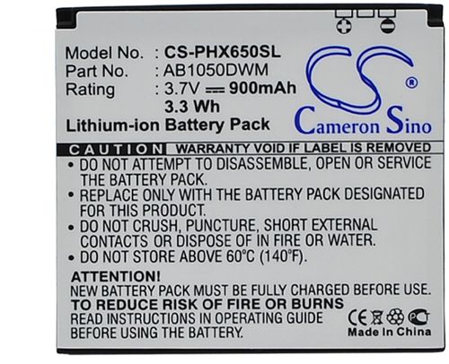Batteri til Philips AB1050DWM 900 mAh