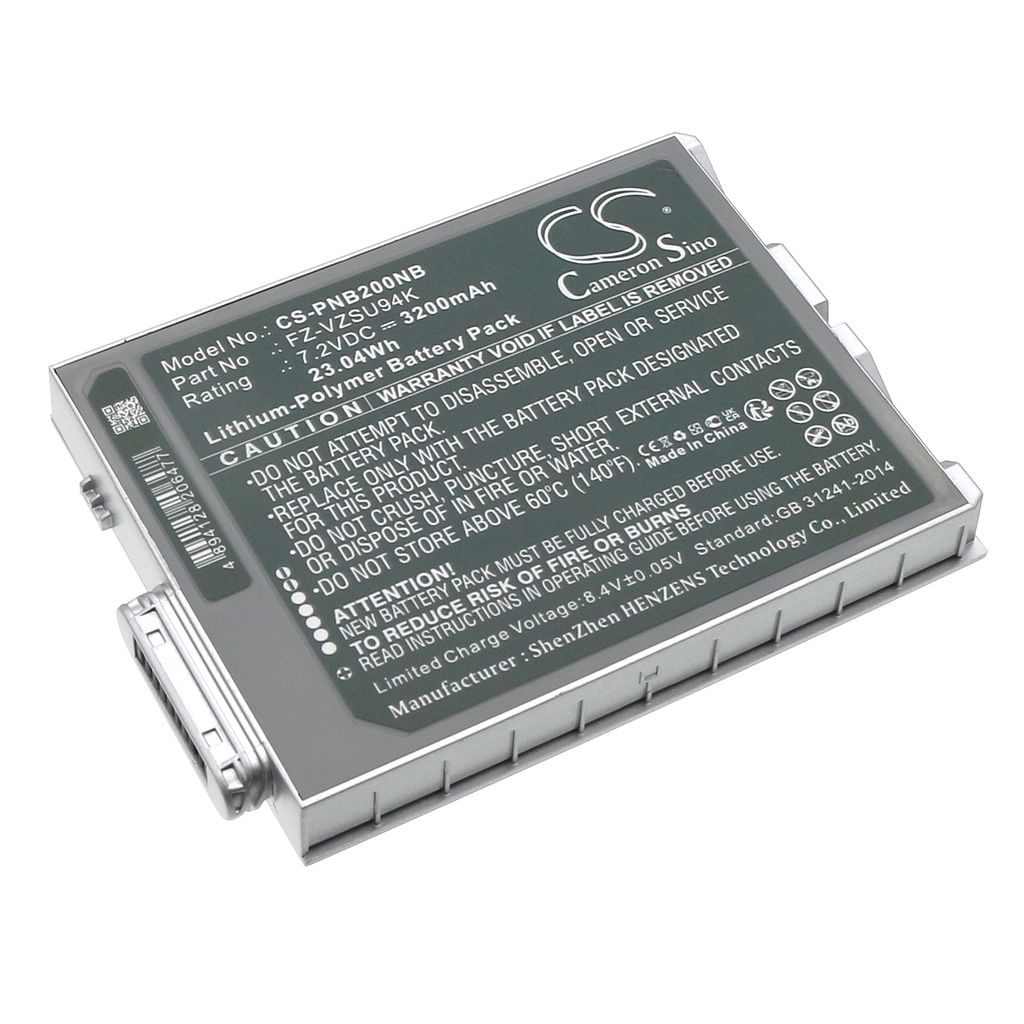 Batteri til Panasonic FZ-VZSU94K,FZ-VZSU95K,FZ-VZSU95Q,PAFZVZSU95W,FZ-VZSU94R,FZ-VZSU94Q,FZ-VZSU94W,FZ-VZSU95W,FZ-VZSU94,F 3200 mAh