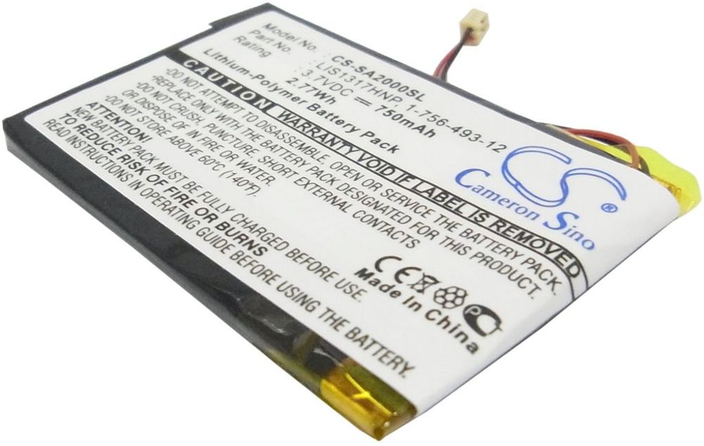 Batteri til Sony LIS1317HNP,1-756-493-12,5427B 750 mAh