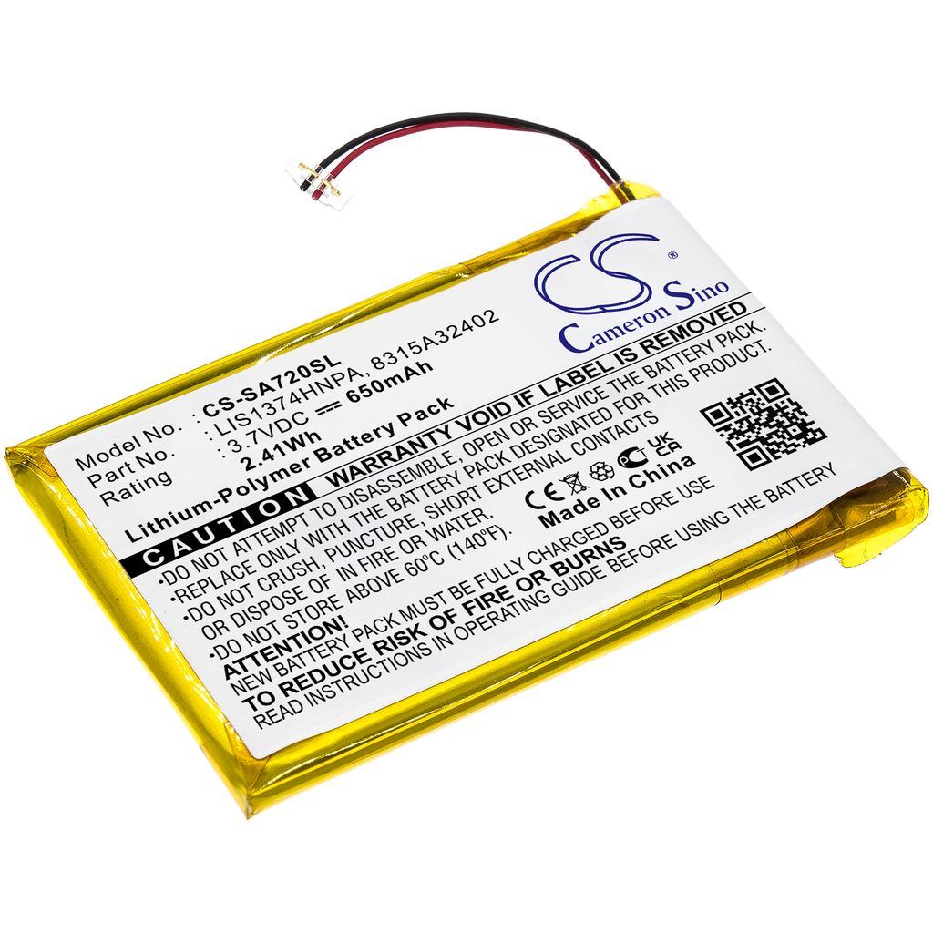 Batteri til Sony 1-756-702-11,LIS1374HNPA,8315A32402,1-756-702-12,8917A44167 650 mAh