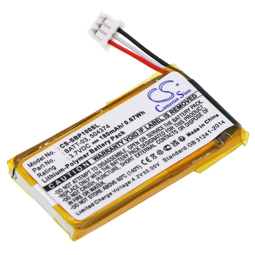 Batteri til Sennheiser 504374,BATT-03 180 mAh