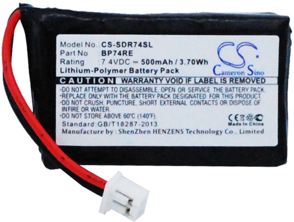 Batteri til Dogtra BP74R3P,AE562438P6H,BP-74RE,BP74RE 500 mAh