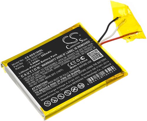 Batteri til SanDisk PR-303038PL 260 mAh