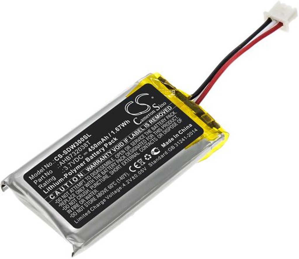 Batteri til Sennheiser AHB732038T,1000807,AHB732038TPCT 450 mAh