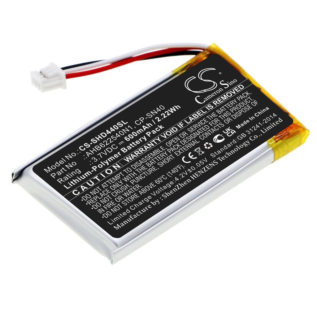Batteri til Sennheiser AHB622540N1,CP-SN40 600 mAh