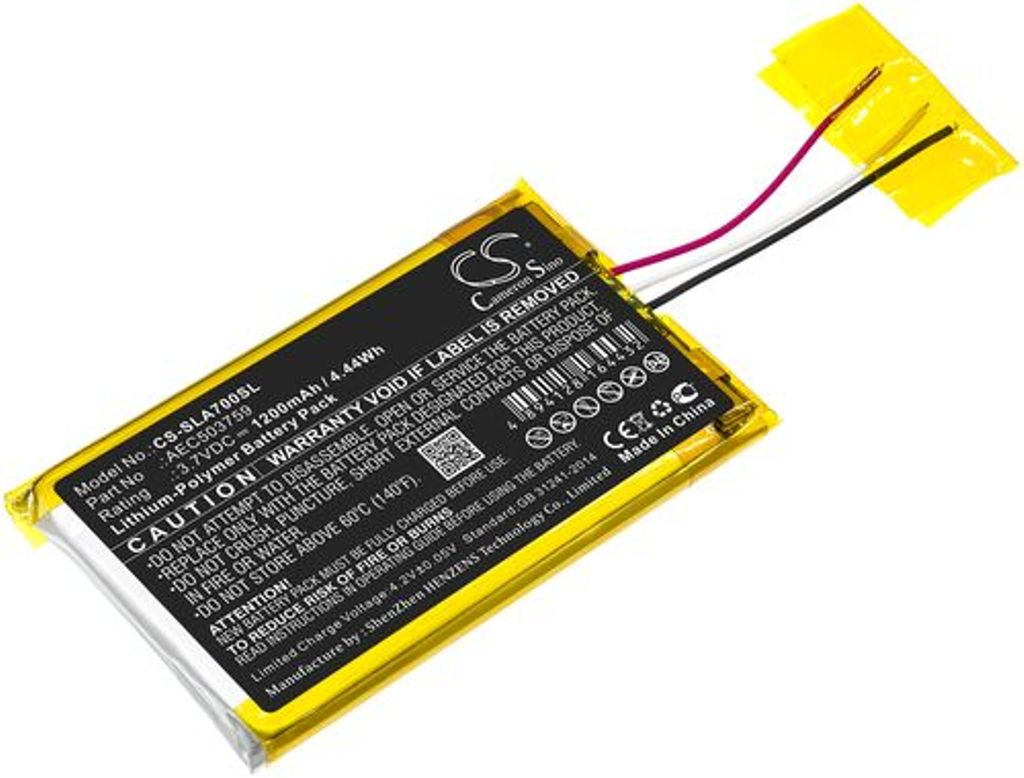 Batteri til SteelSeries AEC503759 1200 mAh