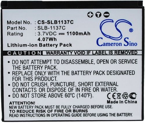 Batteri til Samsung SLB-1137C (1100mAh)