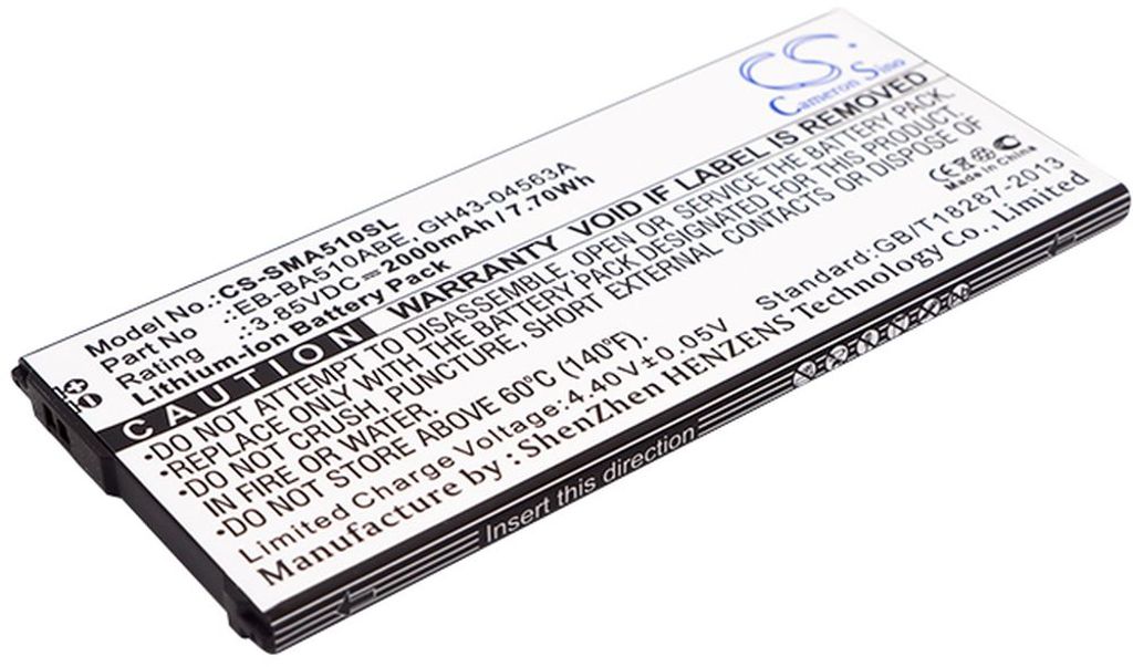 Batteri til Samsung EB-BA510ABE,GH43-04563A 2000 mAh