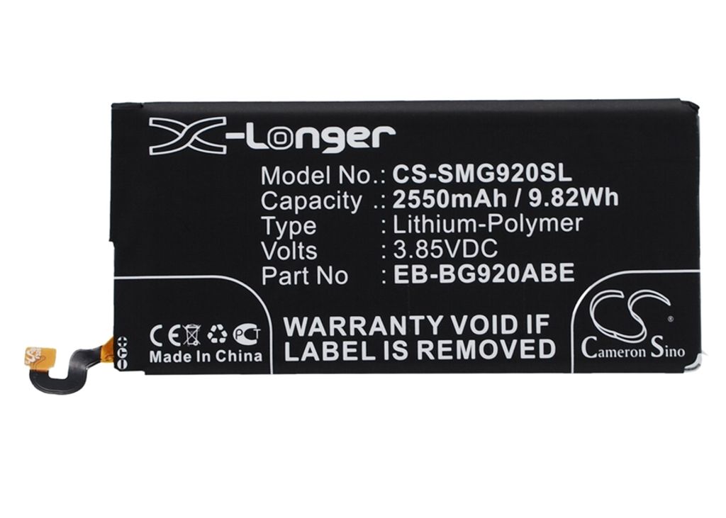 Batteri til Samsung EB-BG920ABE,GH43-04413A,GH43-04413B 2550 mAh
