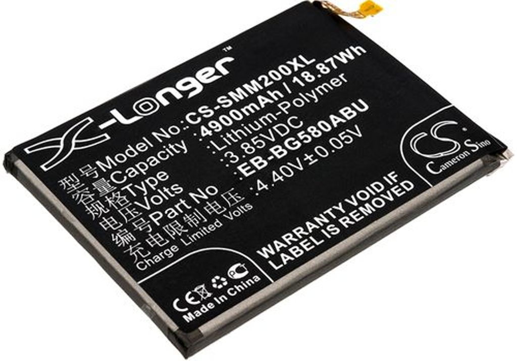 Batteri til Samsung EB-BG580ABU,GH82-18701A 4900 mAh