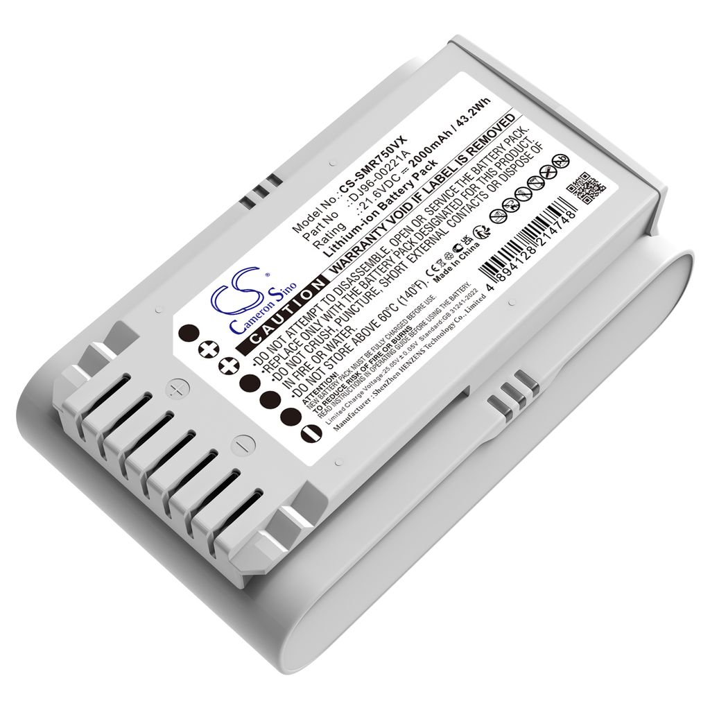 Batteri til Samsung DJ96-00221A,DJ96-00227A,VCA-SBT90,VCA-SBT90E,VCA-SBT90EB,VCA-SBT90E/VT,VS15R8542S1,VS15R8542S1/ET 2000 mAh