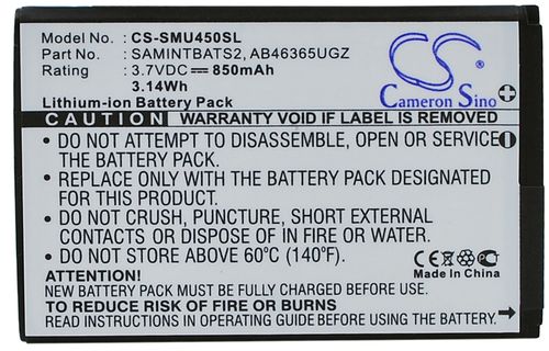 Batteri til Samsung AB463651GZ,AB463651GZBSTD 850 mAh