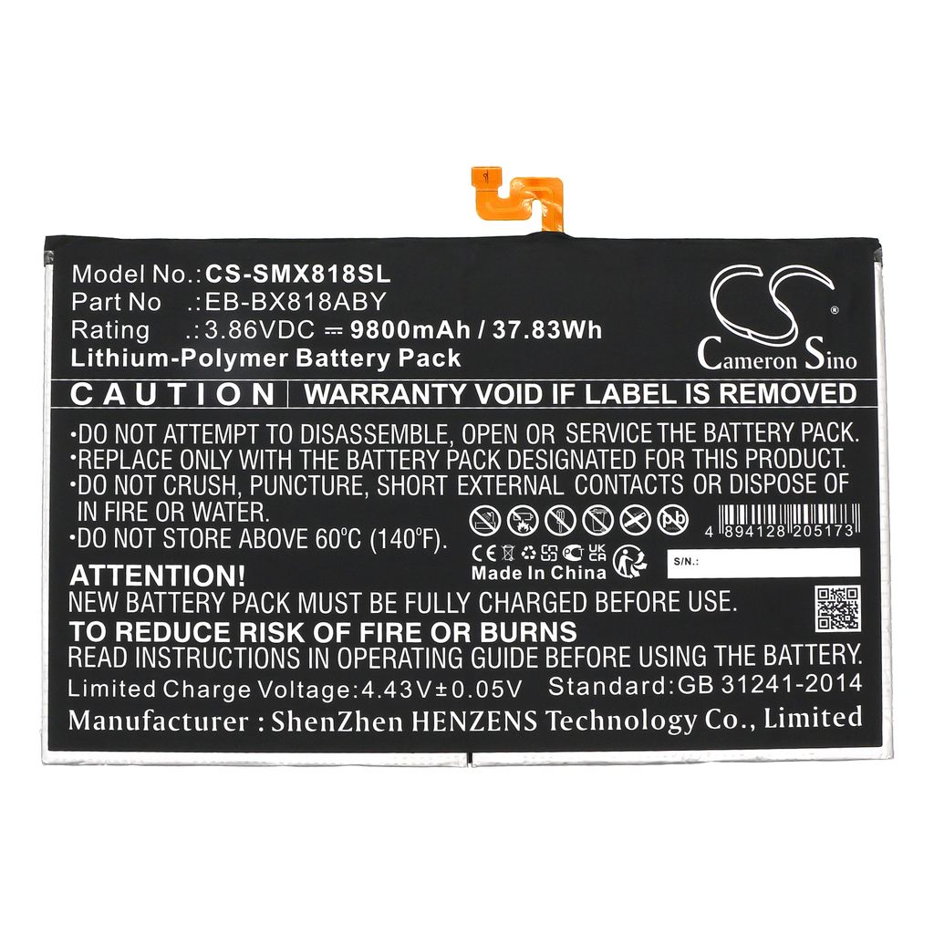 Batteri til Samsung GH82-32756A,GH82-31907A,EB-BX818ABY 9800 mAh
