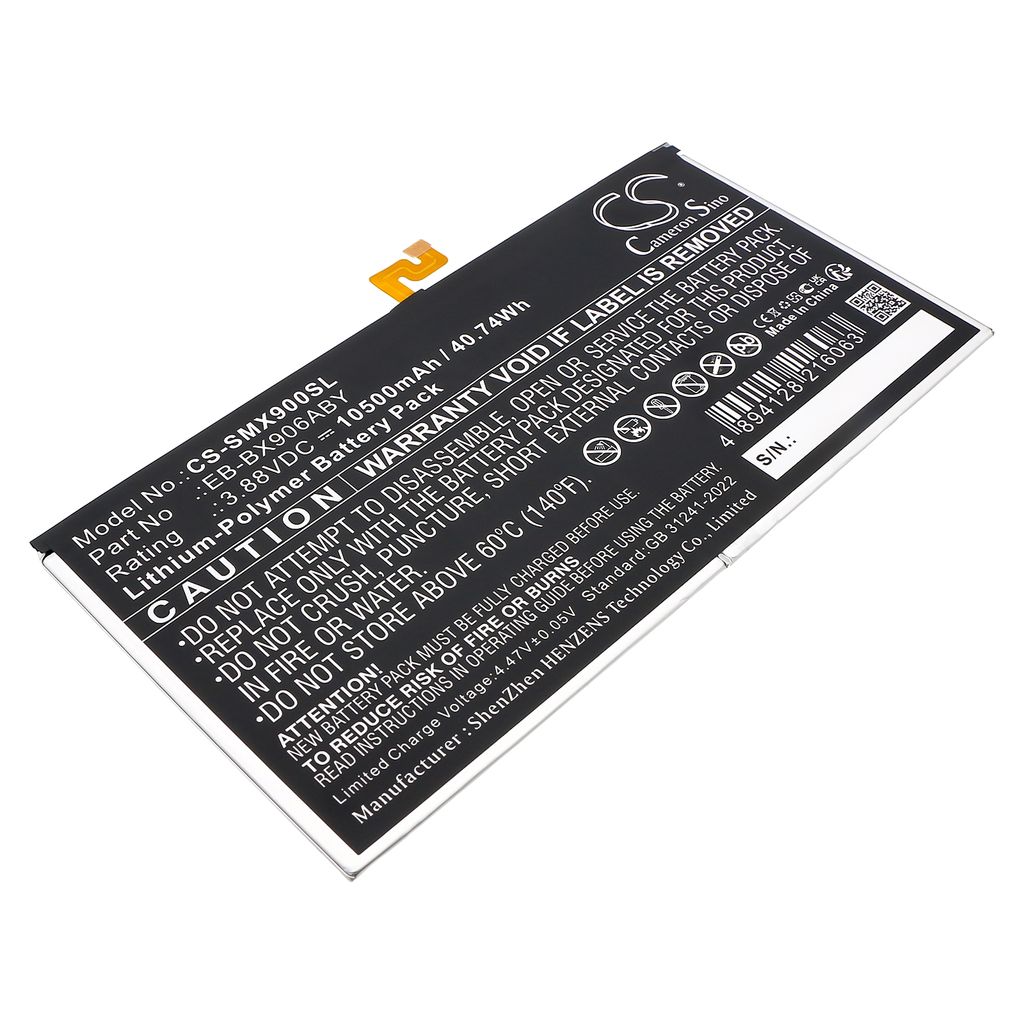 Batteri til Samsung EB-BX906ABY,GH82-27843A 10500 mAh