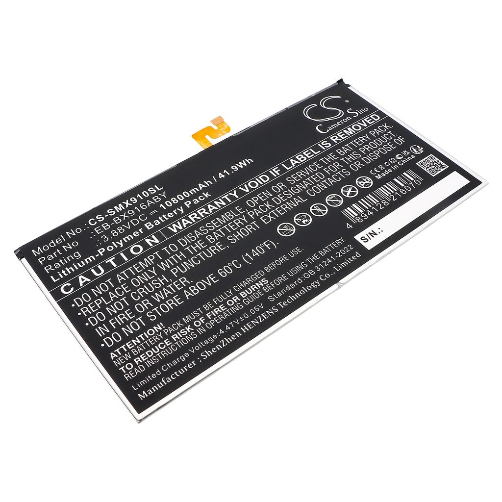 Batteri til Samsung EB-BX916ABY,GH82-31915A 10800 mAh