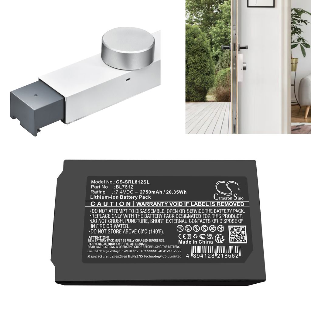Batteri til Somfy BL7812 2750 mAh