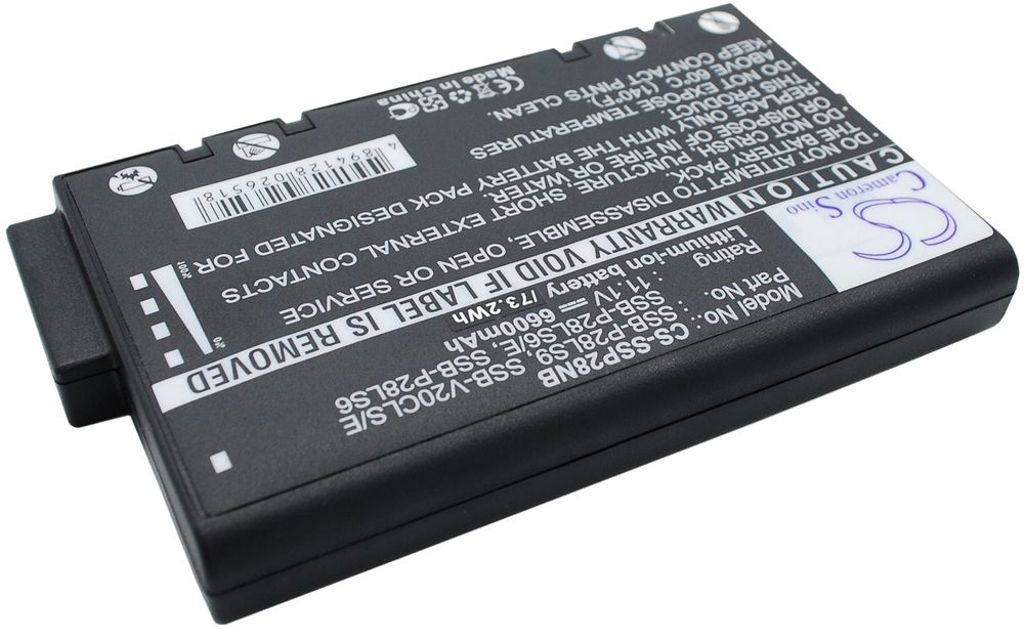 Batteri til Samsung SSB-P28LS9,SSB-V20CLS/E,SSB-P28LS6/E,SSB-P28LS6,SSB-V20KLS 6600 mAh