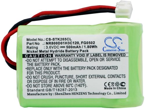 Batteri til France Telecom NR800D01H3C120,FG0502 500 mAh