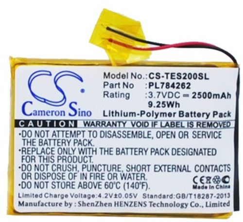 Batteri til TEASI PL784262 2500 mAh