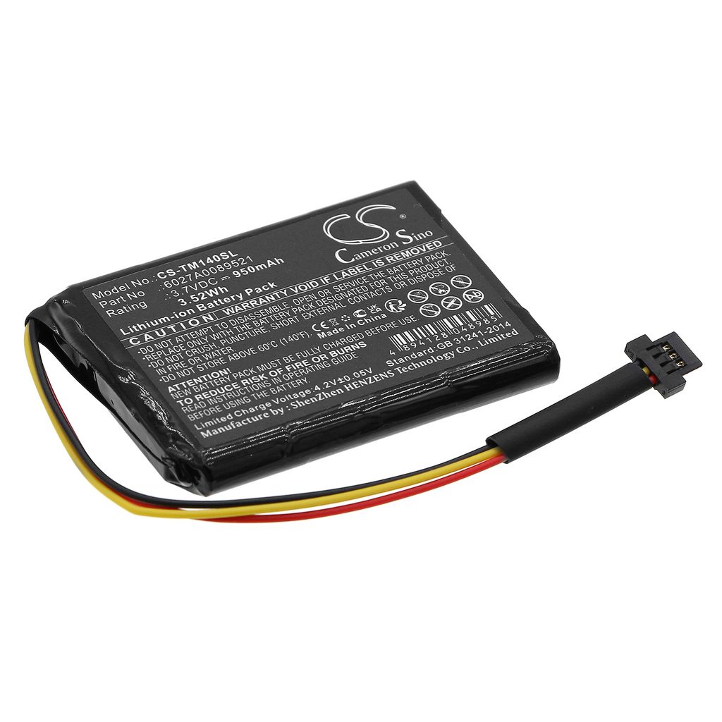 Batteri til TomTom 6027A0089521,AHA11110005,FMB0932008731,P2,VF6D,VF6S,VF65 950 mAh