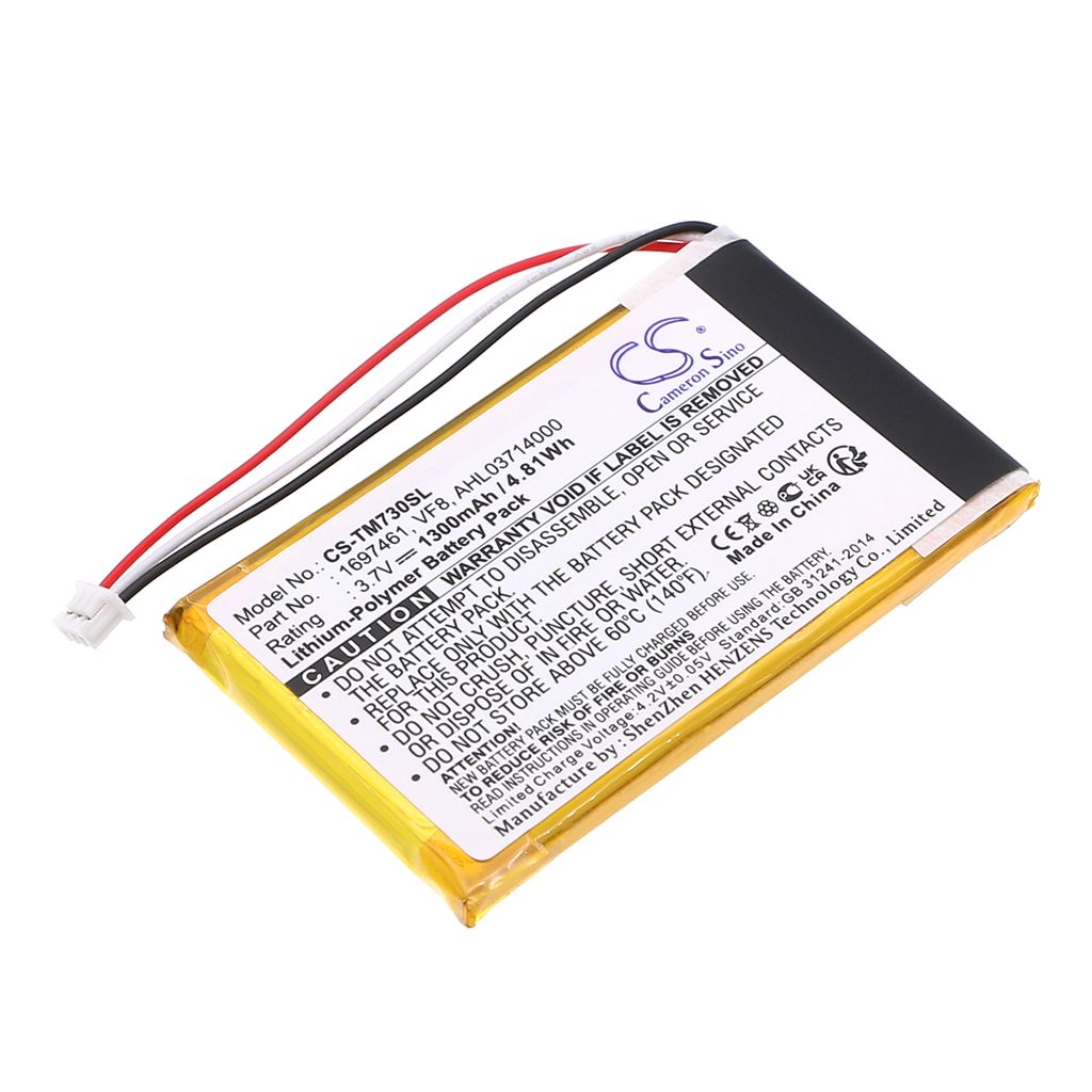 Batteri til TomTom 1697461,VF8,AHL03714000 1300 mAh
