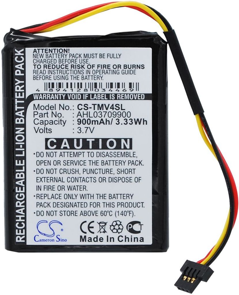 Batteri til TomTom AHL03709900 900 mAh
