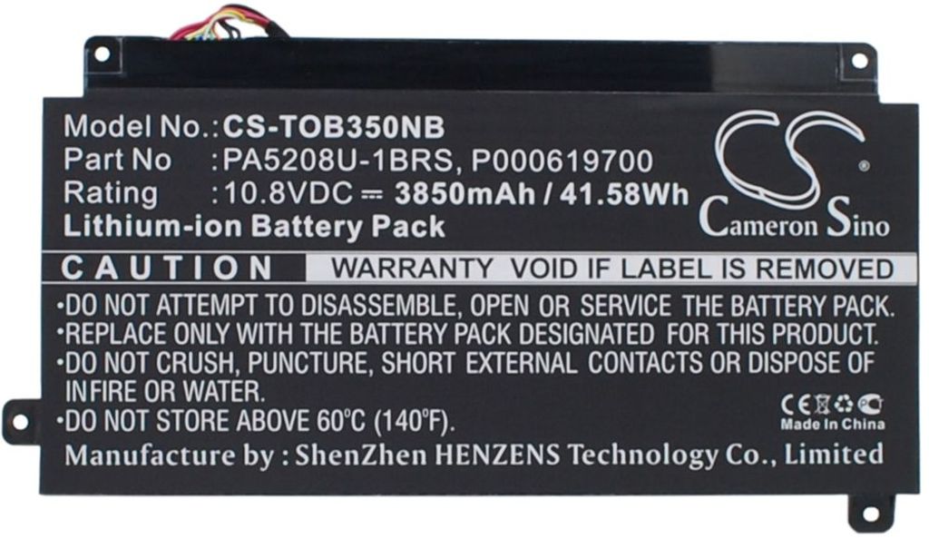 Batteri til Toshiba PA5208U-1BRS,P000619700 3850 mAh