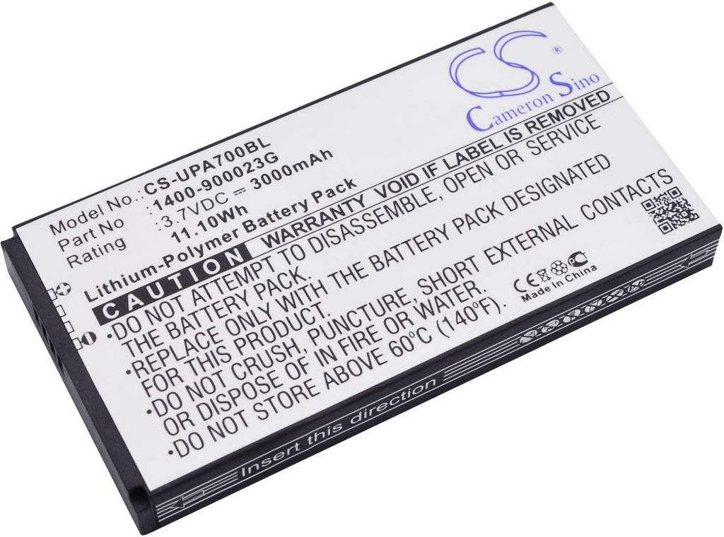 Batteri til Unitech 1400-900023G,S12GT1301A,1400-900033G,S12GT301A,1400-900035G 3000 mAh