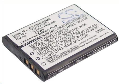Batteri til Panasonic VW-VBX070,VW-VBX070-W,VW-VBX070GK (740mAh)