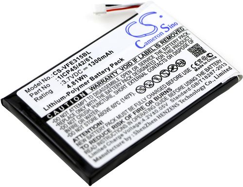Batteri til VeriFone 1ICP45/42/61,BPK087-300,BPK087-300-01-A 1300 mAh