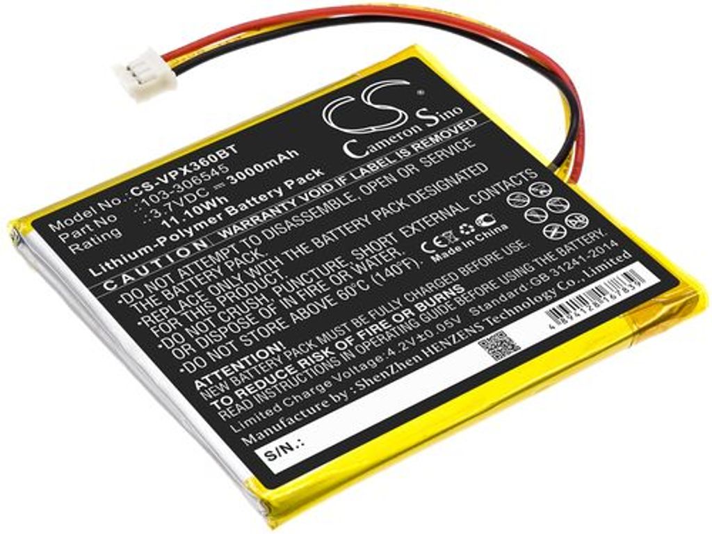 Batteri til Visonic 103-306545 3000 mAh