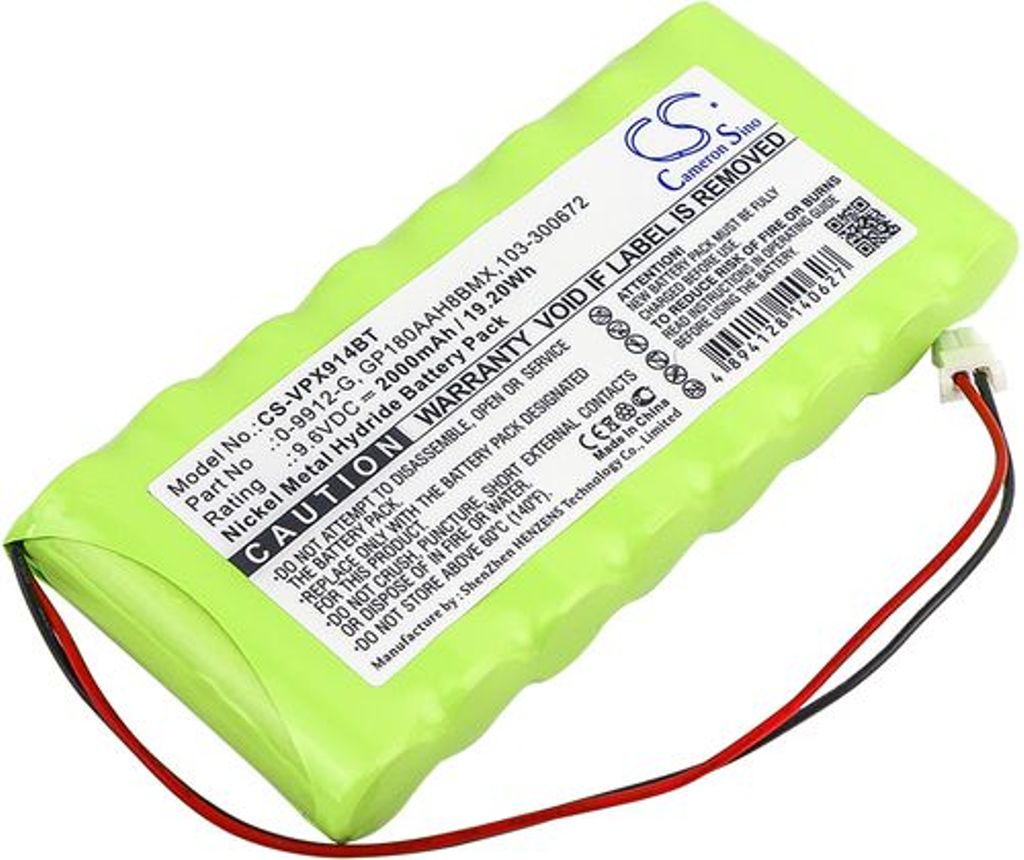 Batteri til Visonic 0-9912-G,GP180AAH8BMX,103-300672,GP220AAH8BMX,GP130AAH6BMX,100729,103-303690 2000 mAh