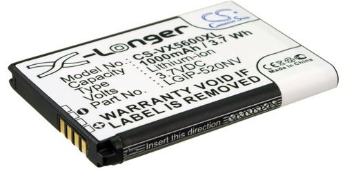 Batteri til LG LGIP-520NV,SBPL0099202,LGIP-520NV-2,SBPL0102702 1000 mAh